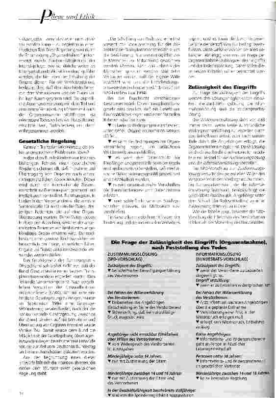 Vorschauseite 2: Transplantationsmedizin - ein ethisches Problem für die Pflegenden?