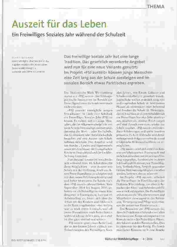 Vorschauseite 1: Auszeit für das Leben