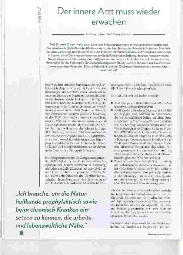 Vorschauseite 1: Der innere Arzt muss wieder erwachen