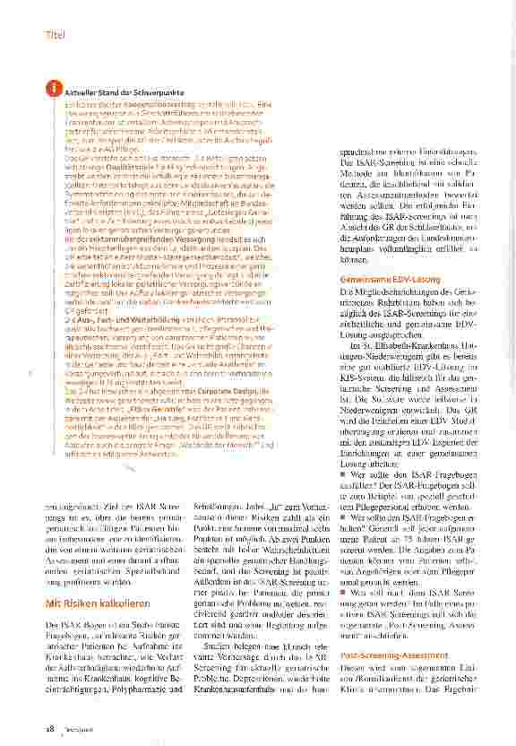 Vorschauseite 2: ISAR-Screening Risiken aufdecken