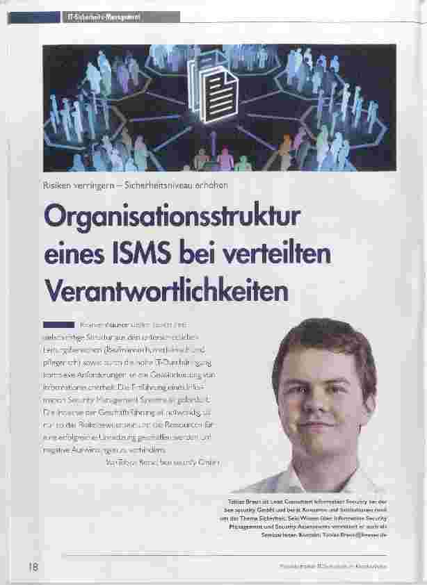 Vorschauseite 1: Organisationsstruktur eines ISMS bei verteilten Verantwortlichkeiten