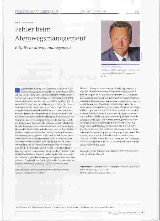 Vorschauseite 1: Fehler beim Atemwegsmanagement