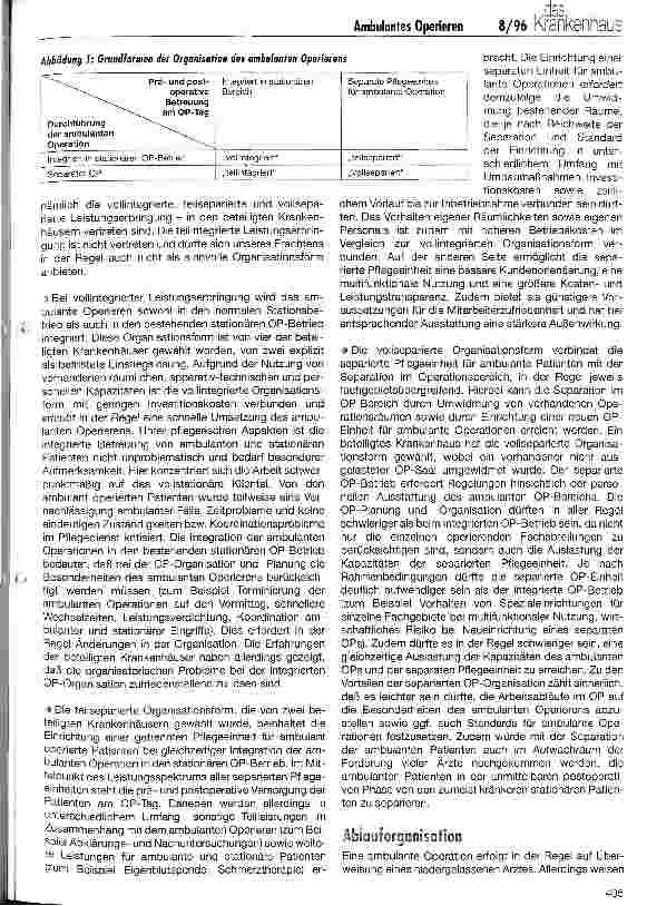 Vorschauseite 3: Ambulantes Operieren im Krankenhaus (I) Erfahrungen und Handlungsempfehlungen für die Krankenhauspraxis