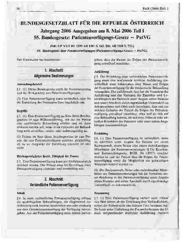 Vorschauseite 1: BUNDESGESETZBLATT FÜR DIE REPUBLIK ÖSTERREICH