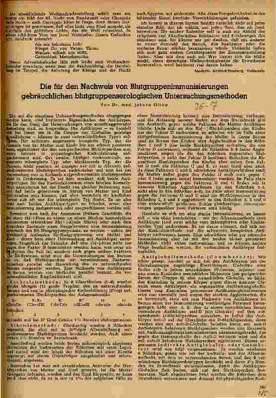 Vorschauseite 1: Die für den Nachweis von Blutgruppenimmunisierung gebräuchlichen blutgruppenserologischen Untersuchungsmethoden