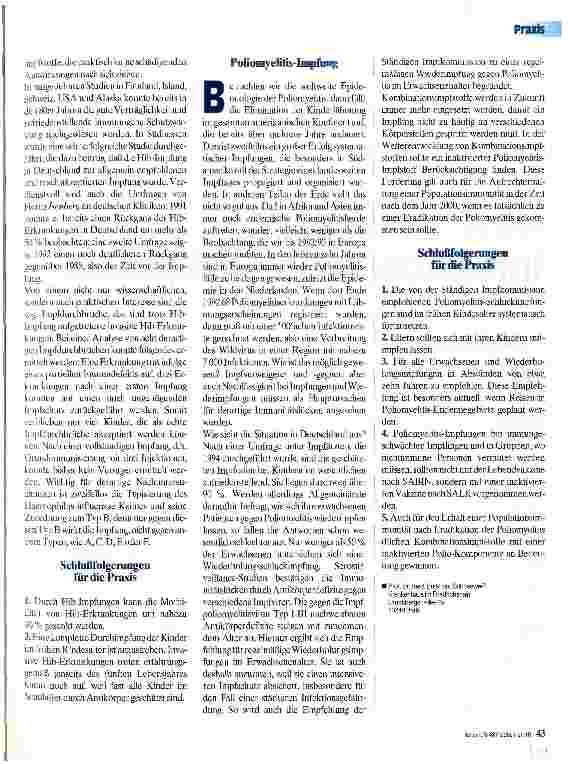 Vorschauseite 2: Die wichtigsten Impfungen 1. Teil - Hib-Impfung