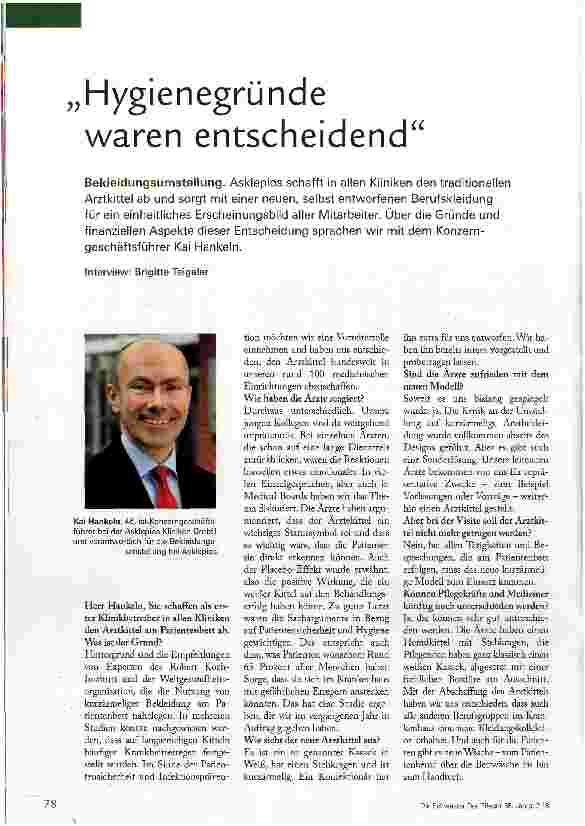 Vorschauseite 1: Hygienegründe waren entscheidend