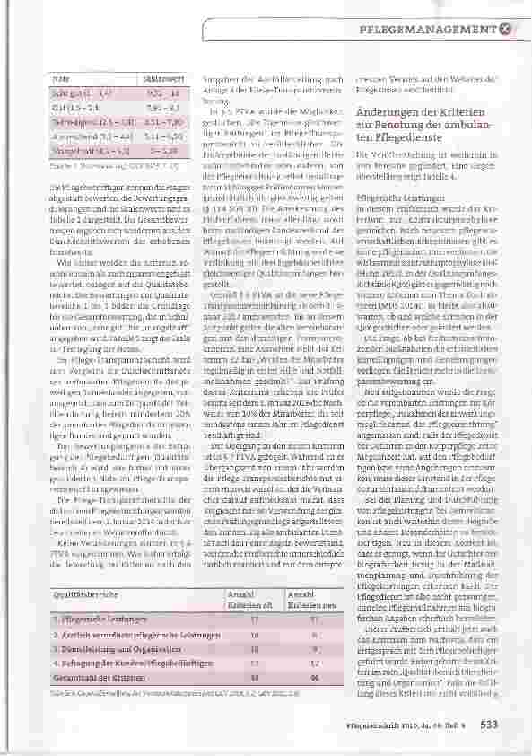 Vorschauseite 3: Welche Bewertungskriterien gelten zukünftig für ambulante Pflegedienste?