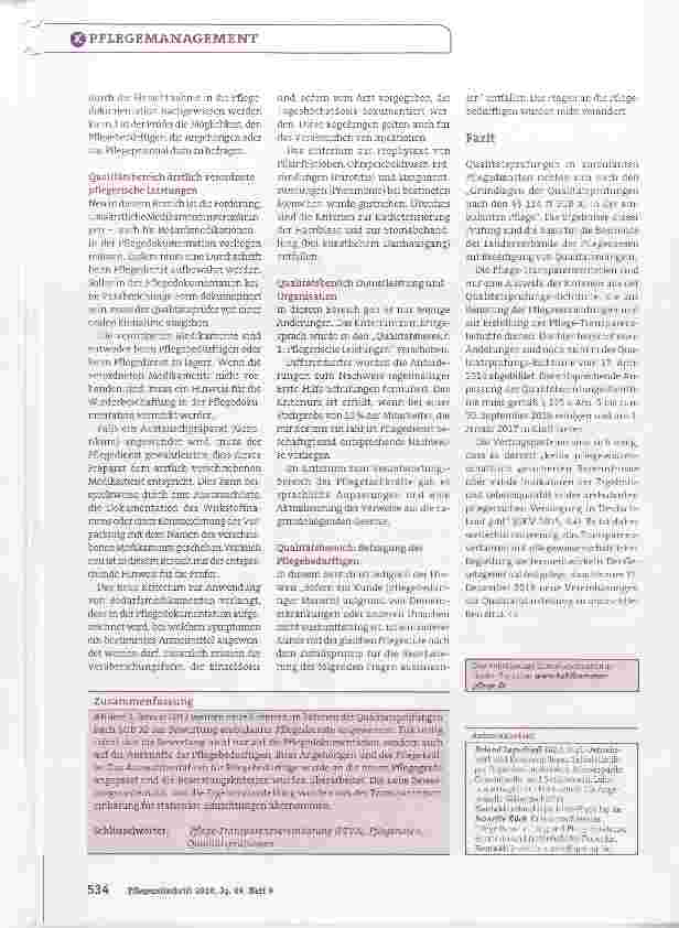 Vorschauseite 4: Welche Bewertungskriterien gelten zukünftig für ambulante Pflegedienste?