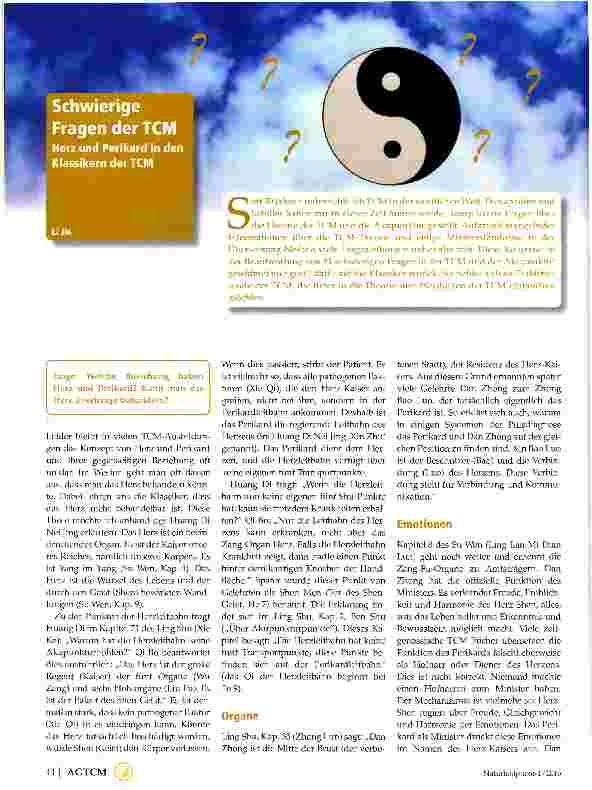 Vorschauseite 1: Schwierige Fragen der TC