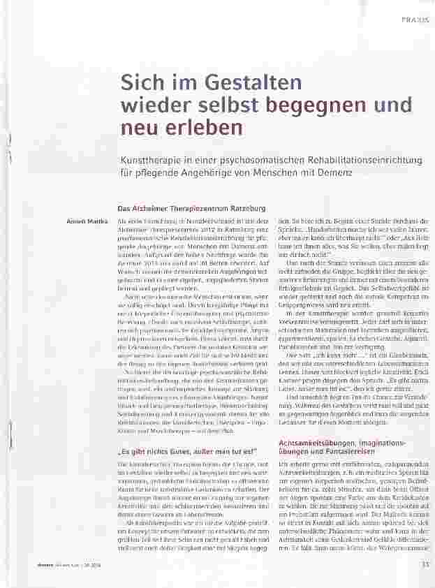 Vorschauseite 1: Sich im Gestalten wieder selbst begegnen und neu erleben