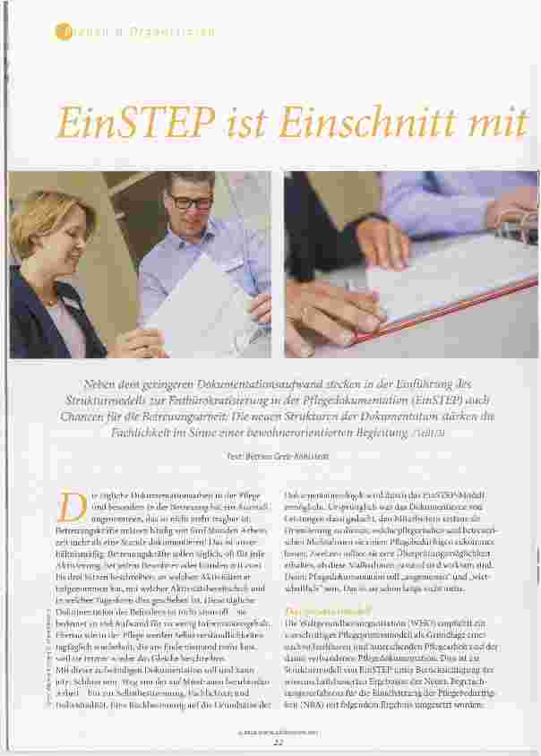 Vorschauseite 1: EinSTEP ist Einschnitt mit Fortschritt