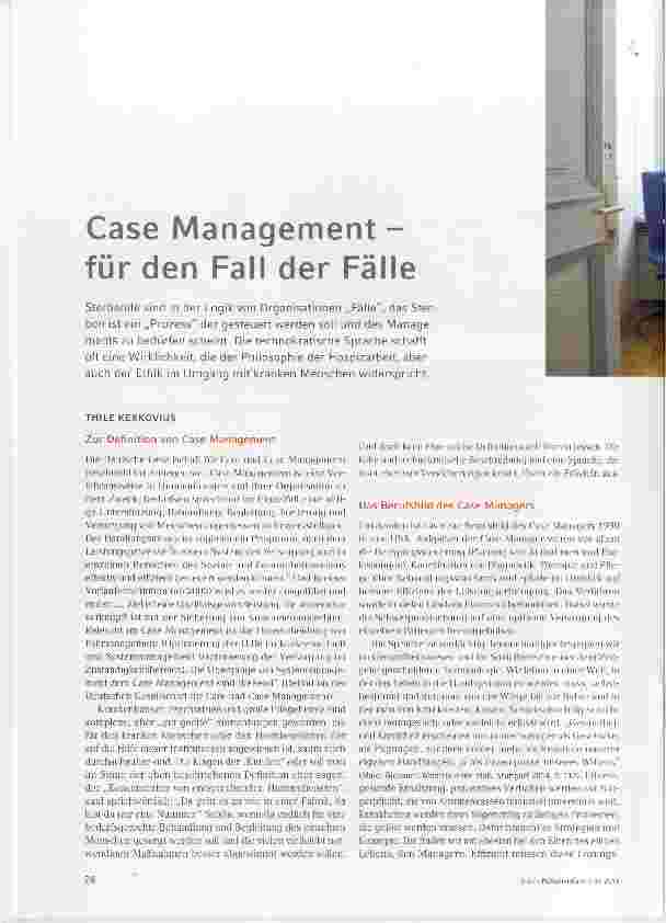 Vorschauseite 1: Case Managementfür den Fall der Fälle