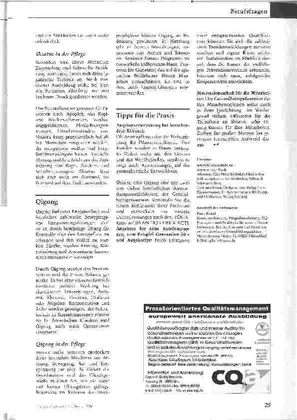 Vorschauseite 4: Wellnessangebote in der Pflege