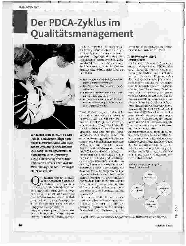 Vorschauseite 1: Der PDCA-Zyklus im Qualitätsmanagement