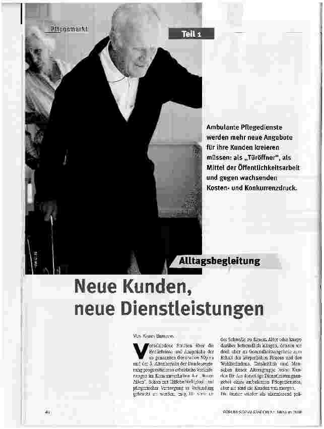 Vorschauseite 1: Neue Kunden, neue Dienstleistungen