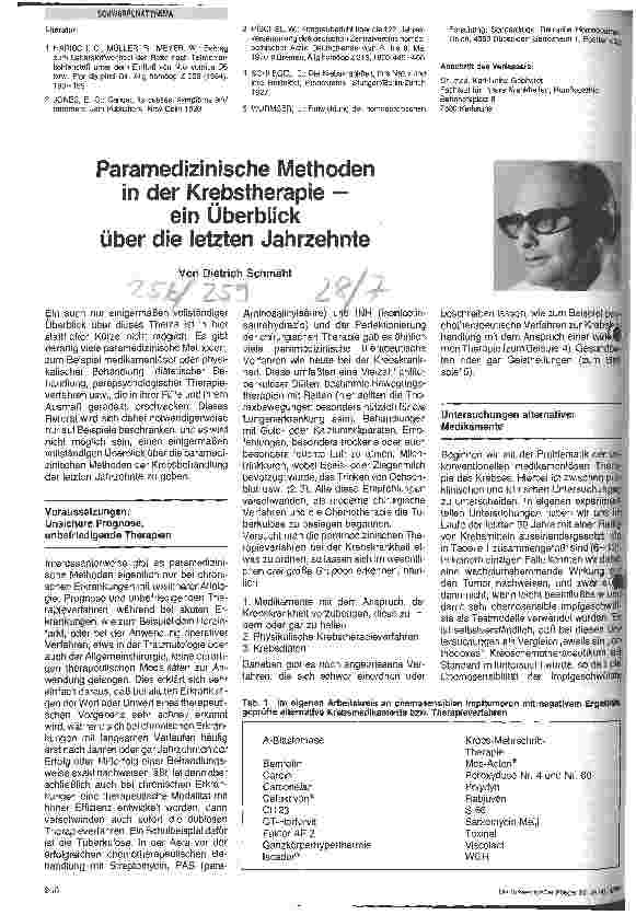 Vorschauseite 3: Erfahrungen mit der Homöopathie bei Krebs