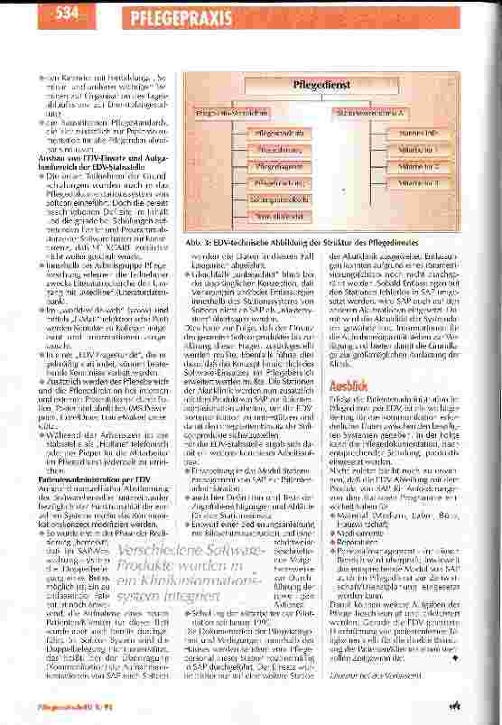 Vorschauseite 3: EDV rückt Ziele in greifbare Nähe Ein Pflegekonzept wird in dei Praxis umgesetzt / Teil 3