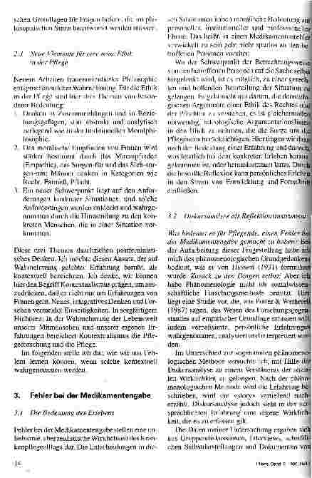 Vorschauseite 3: Aus Fehlern lernen Referat, gehalten auf dem Dritten Internationalen Osnabrücker Symposium Pflegwissenschaft am 17.11.94