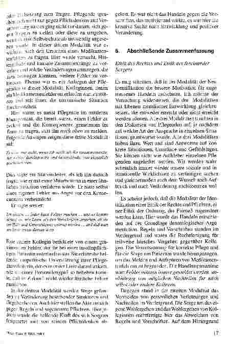Vorschauseite 6: Aus Fehlern lernen Referat, gehalten auf dem Dritten Internationalen Osnabrücker Symposium Pflegwissenschaft am 17.11.94