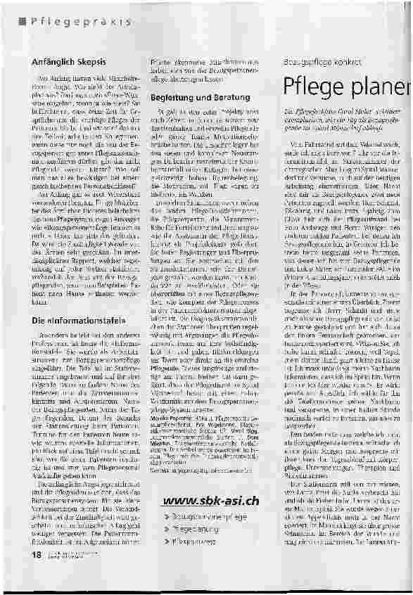 Vorschauseite 3: Bezugspersonenpflege - Klar geplant und klar gesteuert