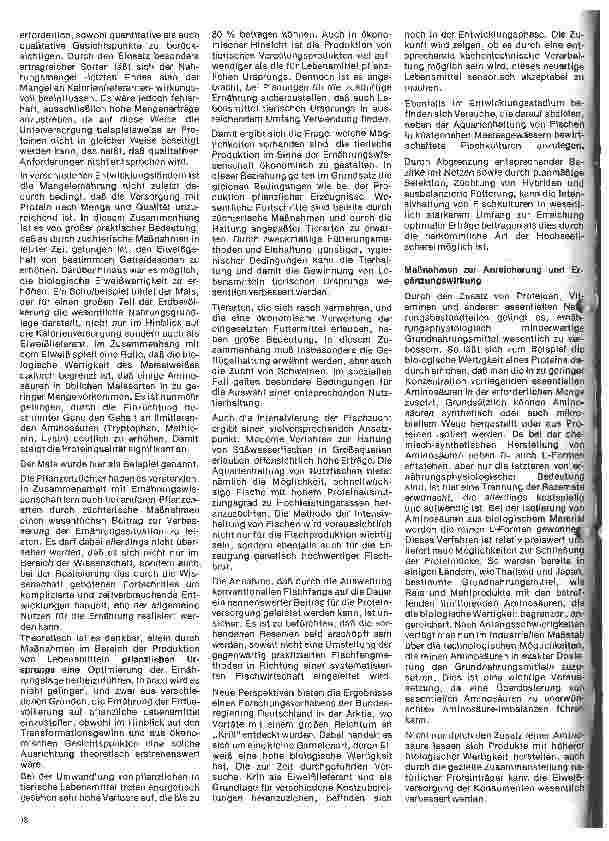 Vorschauseite 2: Einfluß der Ernährung auf Gesundheit und Leistungsfähigkeit 21. Folge: Nahrungsquellen der Zukunft (I)