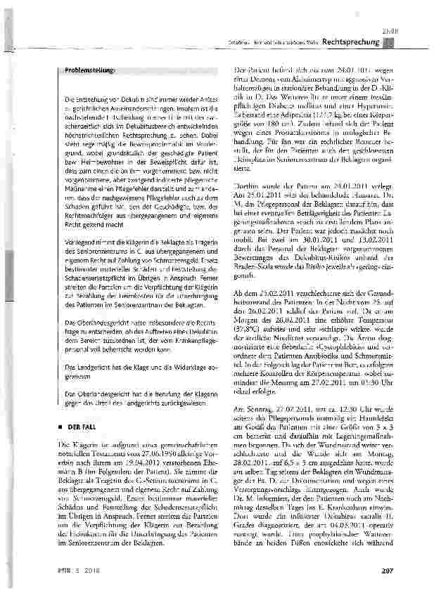 Vorschauseite 2: Dekubitus - kein voll beherrschbares Risiko