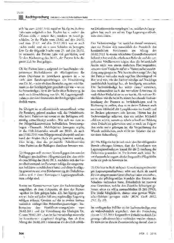 Vorschauseite 5: Dekubitus - kein voll beherrschbares Risiko