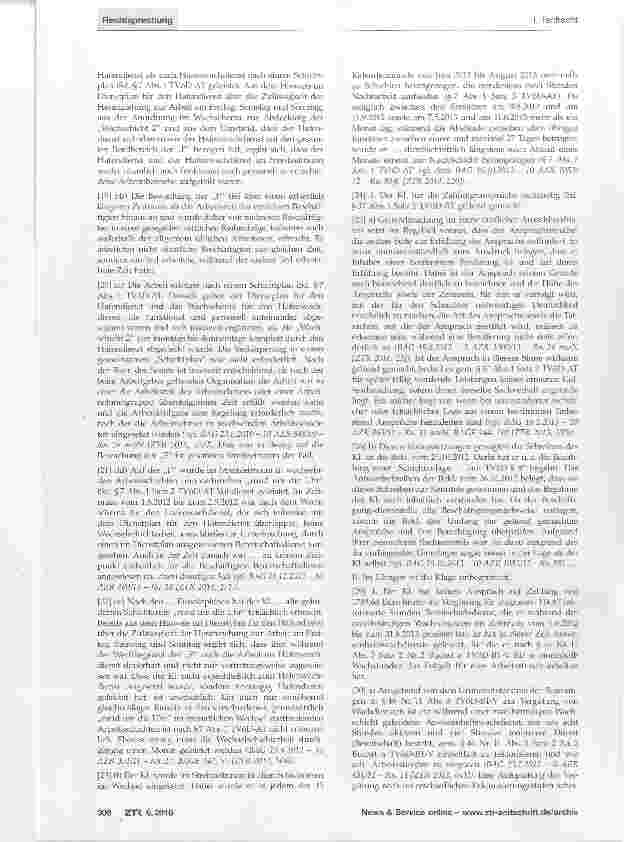Vorschauseite 3: Vergütung von Bereitschaftsdienst - ständige Wechselschichtarbeit - Nachtarbeitszuschlag