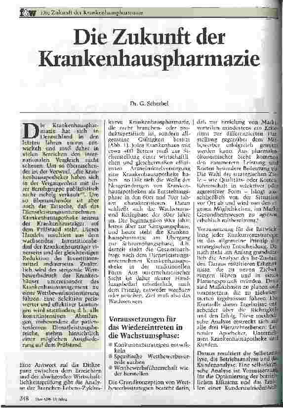 Vorschauseite 1: Die Zukunft der Krankenhauspharmazie