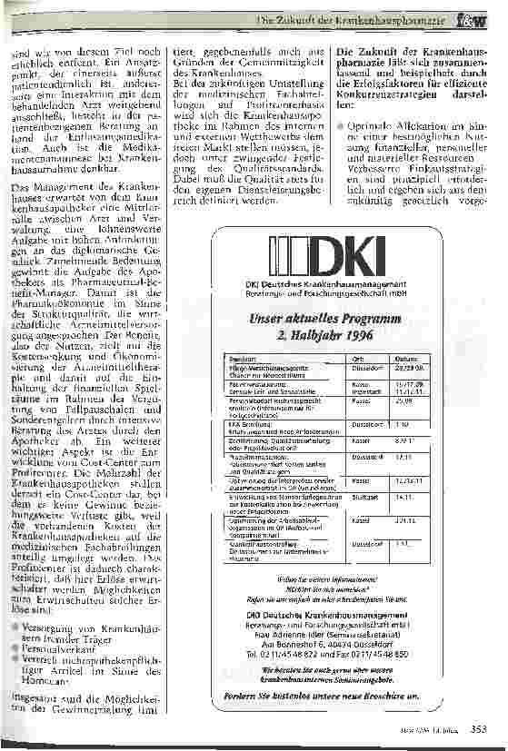 Vorschauseite 5: Die Zukunft der Krankenhauspharmazie