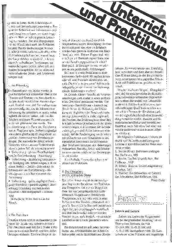 Vorschauseite 3: Alibifunktion oder Notwendigkeit? Erfahrungsbericht einer Teilnehmergruppe