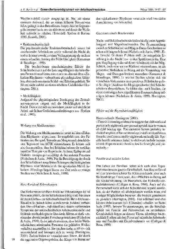 Vorschauseite 3: Erhebung und Bewertung der Gesundheitsverträglichkeit der Arbeitszeitmodelle Schweizer Intensivpflegestationen