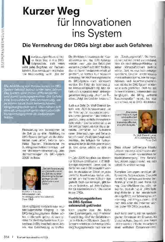 Vorschauseite 1: Kurzer Weg für Innovationen ins System