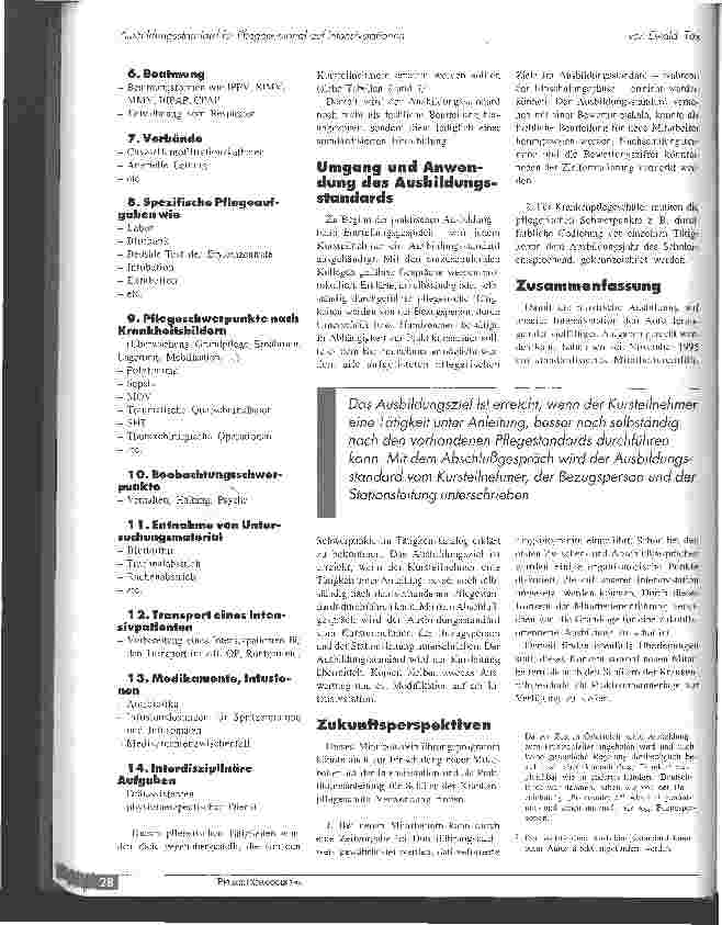 Vorschauseite 4: Ausbildungsstandard für Pflegepersonal auf Intensivstationen