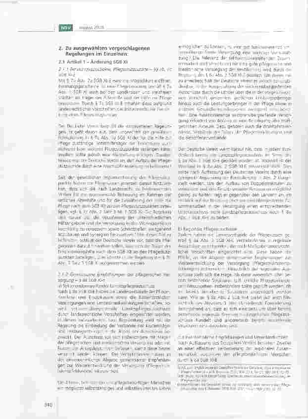 Vorschauseite 2: Stellungnahme des Deutschen Vereins zum Referentenentwurf eines Dritten Gesetzes zur Stärkung der pflegerischen Versorgung und zur Änderung weiterer Vorschriften (Drittes Pflegest…