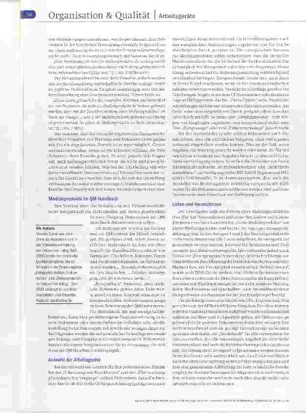 Vorschauseite 3: QM in der Freiberuflichkeit I Teil 24 Arbeitsgeräte wählen und warten