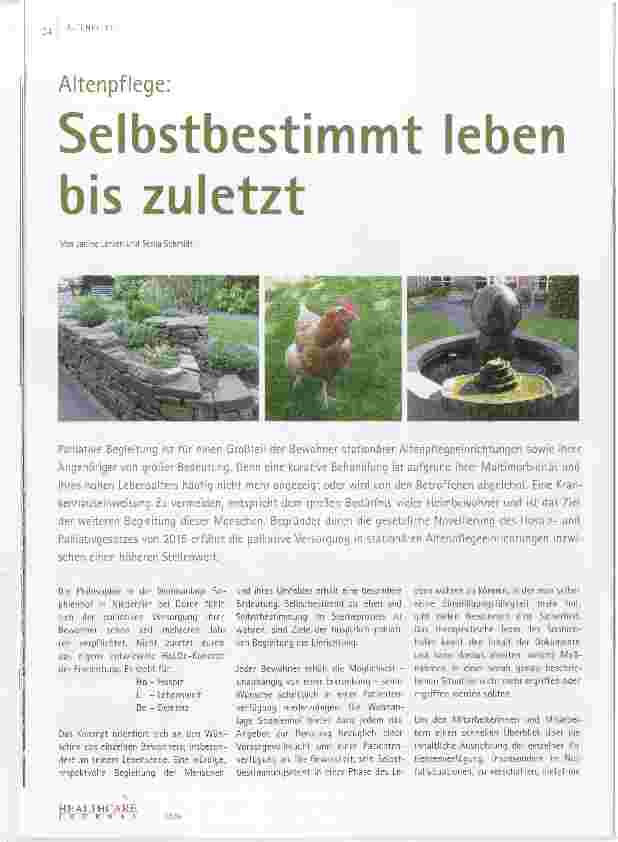 Vorschauseite 1: Altenpflege: Selbstbestimmt leben bis zuletzt