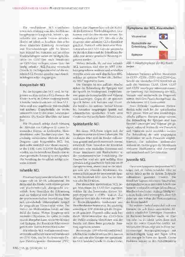 Vorschauseite 2: Die Neuronalen Ceroíd-Lípofuszínosen