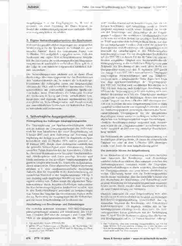 Vorschauseite 2: Die neue Entgeltordnung zum TVöD für Sparkassen im Überblick