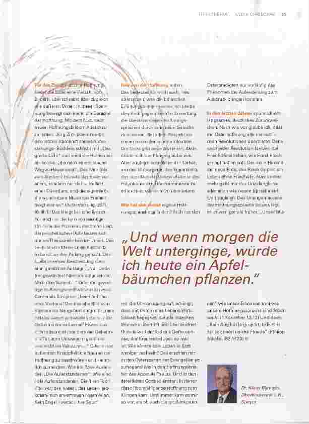 Vorschauseite 4: Neu von der christlichen Hoffnung sprechen