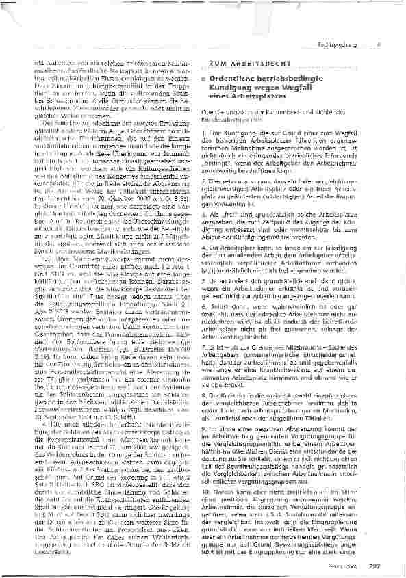 Vorschauseite 1: Zum Arbeitsrecht