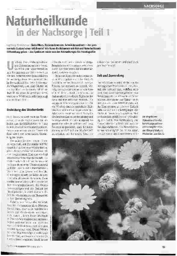 Vorschauseite 1: Naturheilkunde in der Nachsorge-Teil 1
