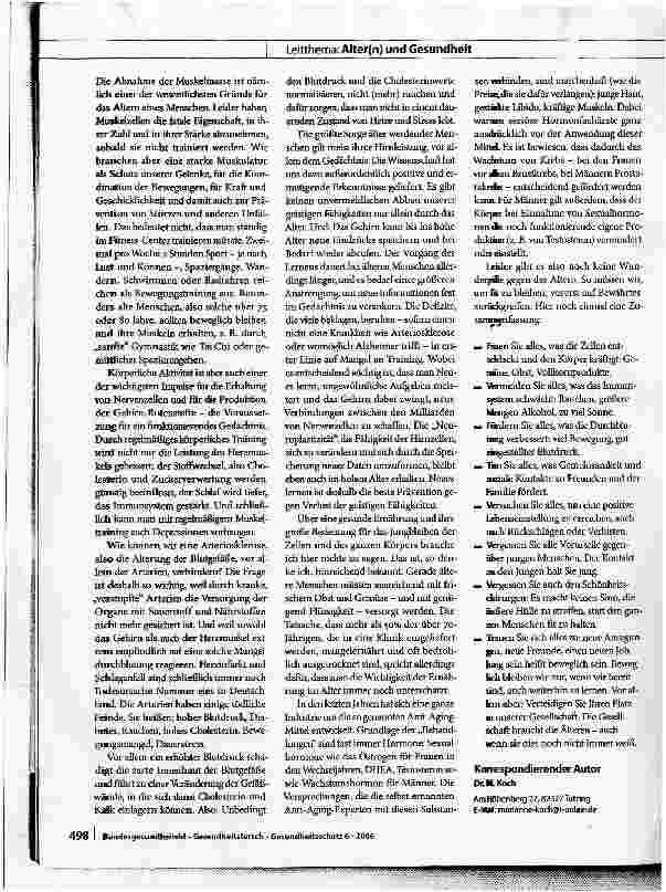 Vorschauseite 2: Jung bleiben, auch wenn man älter wird