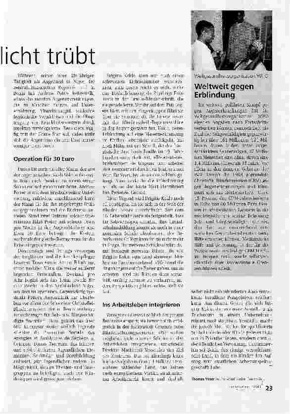 Vorschauseite 2: Wenn die Armut das Augenlicht trübt