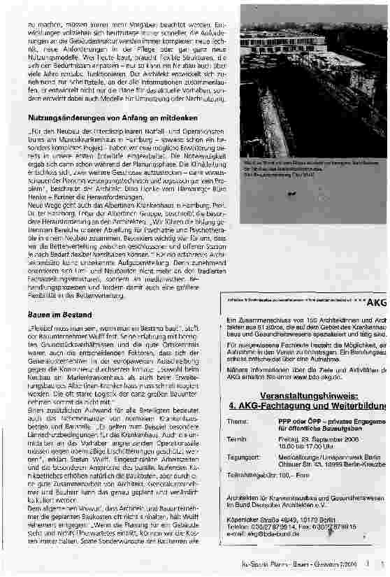 Vorschauseite 2: Vorausschauend planenNachhaltige Krankenhausplanung; Mehr als Effizienz und Ökonomie im Krankenhausbau