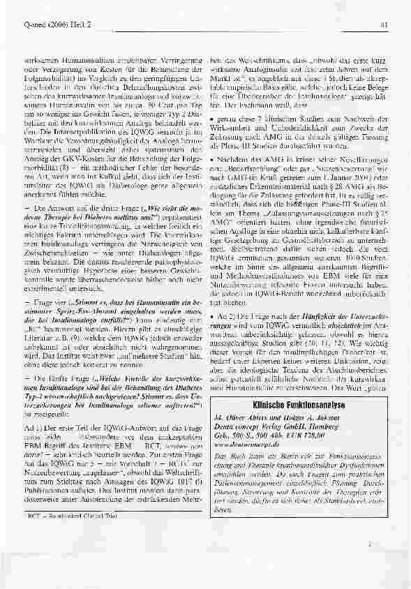 Vorschauseite 2: Qualitätsinstitut gerät zunehmend unter Druck