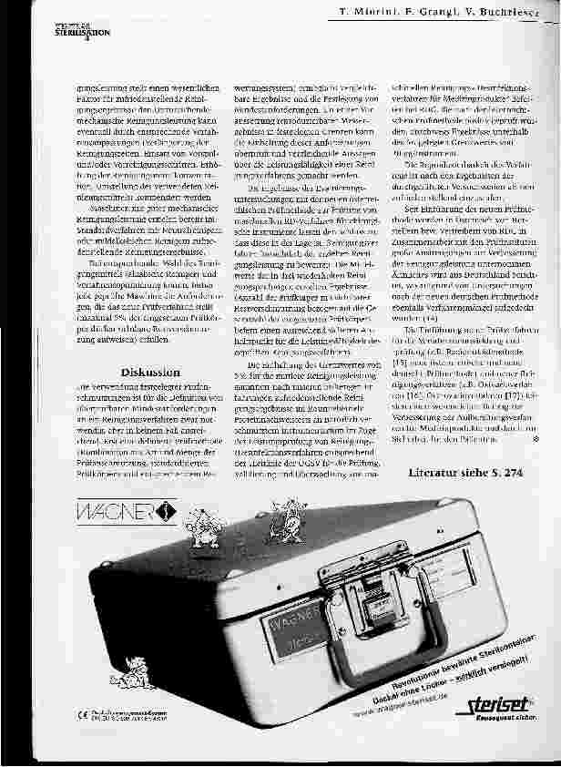 Vorschauseite 6: Entwicklung und Evaluierung der österreichischenPrüfmethode zur Prüfung der Reinigungswirkungvon Reinigungs-Desinfektionsgeräten für chirurgische Instrumente1, Teil 2