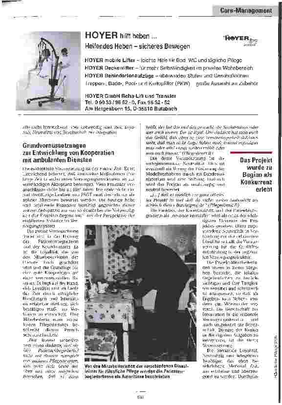 Vorschauseite 4: Die Menschen wissen, es ist jemand für sie da Careund Case-Management durch das Modell PAGT in Hamburg