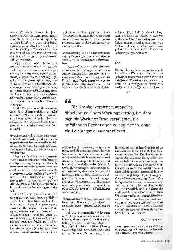 Vorschauseite 2: Fragwürdiger Wettbewerb unter den KrankenkassenWarum führt Konkurrenz nicht zu einer besseren Gesundheitsversorgung?